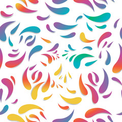 Liquid splash celebration and party seamless pattern abstract background vector illustration