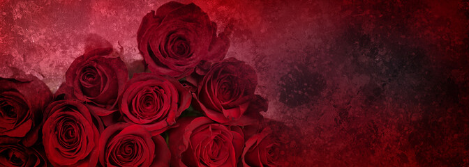 Abstract red roses background