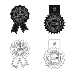 Vector design of emblem and badge logo. Collection of emblem and sticker stock symbol for web.