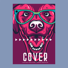 pug dog illustration with slogan - Vector 