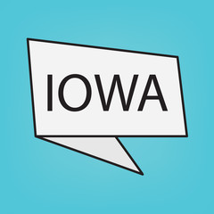Iowa word on a sticker- vector illustration