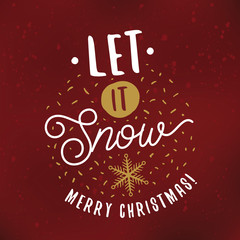 Merry Christmas. Typography. Vector logo, text design. Greeting card.