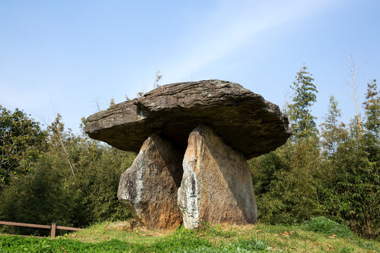 Dolmen In Gochang County, Korea.