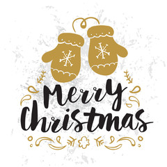 Merry Christmas typography.
