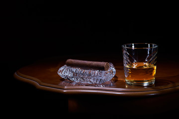 whiskey and cigar
