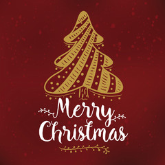 Merry Christmas. Typography. Vector logo, text design. Greeting card.