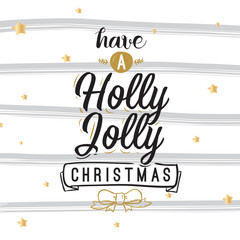 Merry Christmas. Typography. Vector logo, text design. Greeting card.