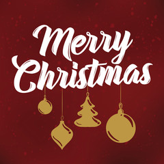 Merry Christmas. Typography. Vector logo, text design. Greeting card.