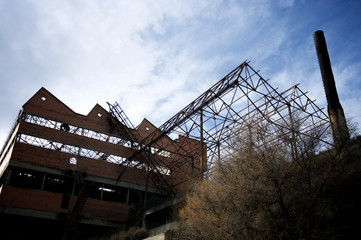 Industrial ruin view