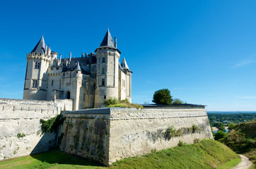 Fototapeta na wymiar Saumur castle view