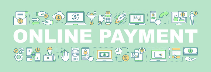 Fototapeta na wymiar Online payment word concepts banner