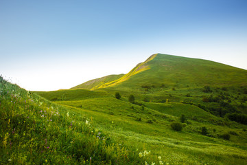 Obraz premium Summer view on georgia mountains. Discover the world of beauty concept