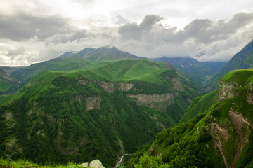 Obraz premium Summer view on georgia mountains. Discover the world of beauty concept