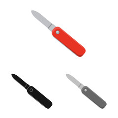 Vector illustration of mountaineering and peak icon. Set of mountaineering and camp vector icon for stock.