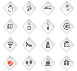 8 march icon set