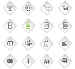 mobile connection icon set