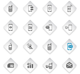mobile connection icon set