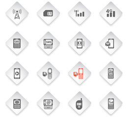mobile connection icon set