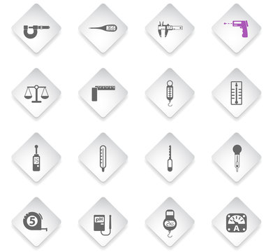 measuring tools icon set