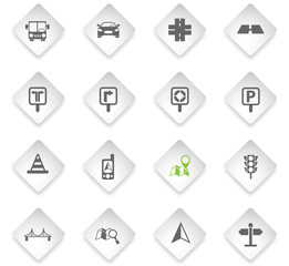 road icon set
