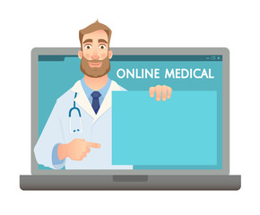 Online medicine concept