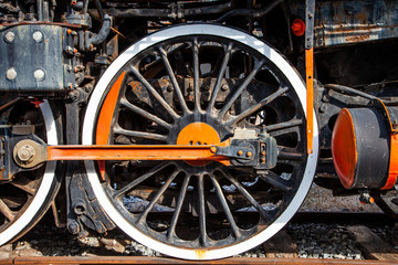 train, locomotive, steam, railway, wheel, old, engine, transport, railroad, transportation, rail, wheels, vintage, red, steel, black, retro, iron, travel, metal, antique, power, track, history, indust