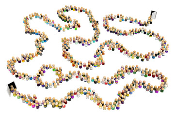 Cartoon Crowd, Doors Indirect Path