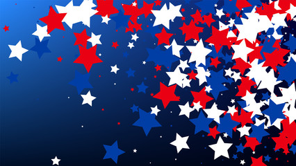 Fototapeta premium Colors of American Flag. USA Independence Day. . Invitation Background. Banner, Christmas and New Year card, Postcard, Packaging, Textile Print.