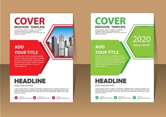 Brochure template layout, cover design annual report, magazine, flyer or booklet in A4 with blue geometric shapes on polygonal background