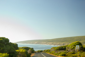 Landscape of Margaret river ocean in a sunny day