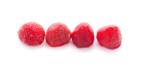 frozen strawberries background
