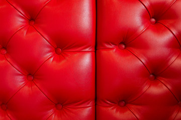 Red leather sofa background