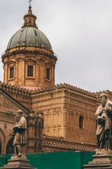 Fototapeta na wymiar Detail of the Palermo cathedral 
