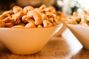 cashew nuts in a bowl