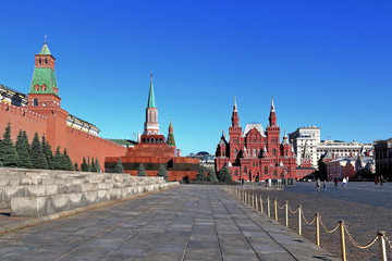 Fototapeta premium Red Square, Moscow Kremlin, Lenin's Mausoleum and the Historical Museum