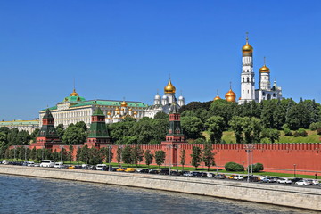 Obraz premium Moscow River, Kremlin Embankment and Moscow Kremlin