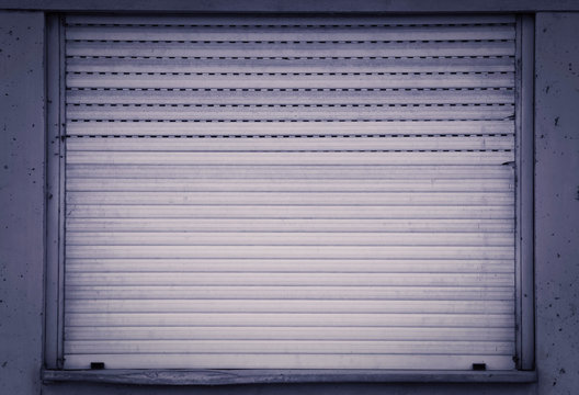 Old used and closed shutter background