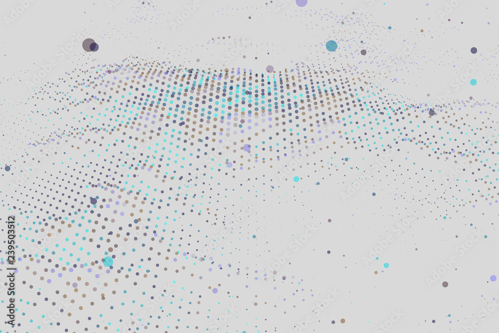 Poster big data visualization. visual information complexity. data threads plot. 3d rendering. data technol