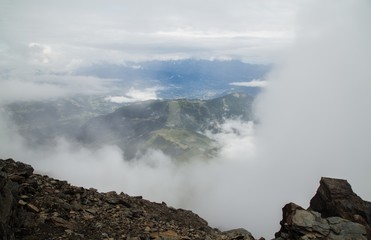 Montnlanc  mountain in the Chamonix Alps