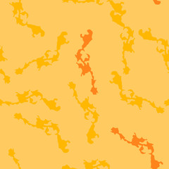 Fototapeta premium UFO urban camouflage of various shades of orange and yellow colors