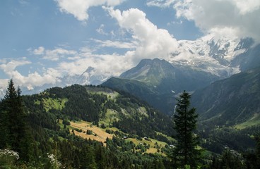 Montnlanc  mountain in the Chamonix Alps