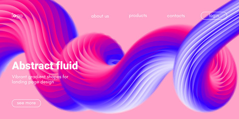 Abstract 3d Background with Fluid Shape.