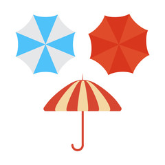 Umbrella icons. Umbrella vector protective drop icons