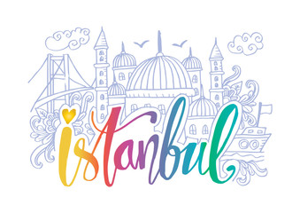 Hand Drawn Symbols Of Istanbul.