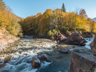 The confluence of Kisha and Belaya, Adygea