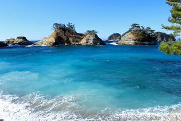 西伊豆　冬の乗浜海岸