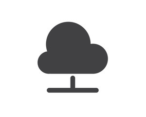 cloud hosting glyph solid icon illustration vector,diagram icon illustration design