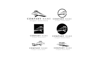 set template bridge vector logo