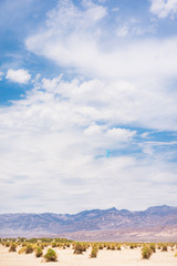 Negative space view of Death Valley National Park desert scenery