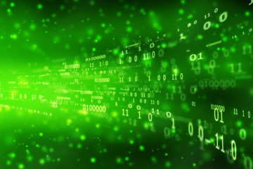 Binary code abstract technology background. Big data. Coding or hacker concept. Binary code. Computer technologies